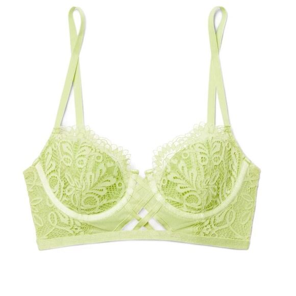 NWT ADORE ME BRA Diara Contour Bright Daiquiri Green Lace 36DD Underwire - Picture 3 of 5